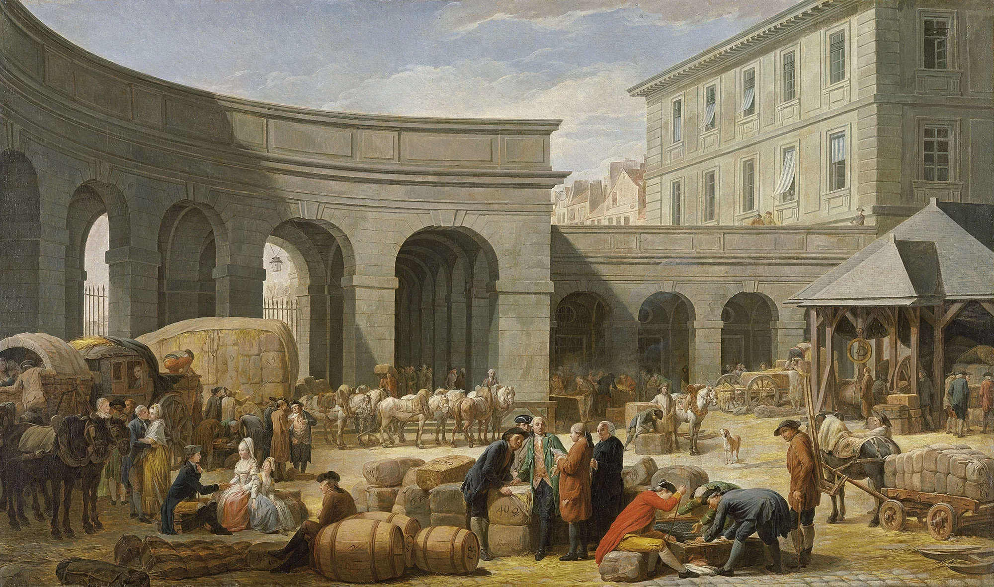 Двор таможни картина 18 века